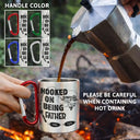 Fishing, Dad - Children, Gift For Father, Gift For Grandpa, Grandpa - Grandkids - Hooked On Being Grandpa Fishing - Personalized Carabiner Mug