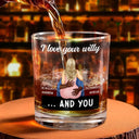 Gift For Couples,Funny,Gift For Husband - Hot Couple I Love Your Willy And You - Personalized Whiskey Glass