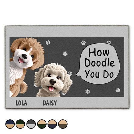 How Doodle You Do - Personalized Doormat