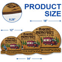 Camping,Campsite,Couple's Hobby,Happy,Gift For Couples,Gift For Husband,Gift For Wife - Husband & Wife Camping Partners For Life Couple - Personalized Custom Shaped Wood Sign

