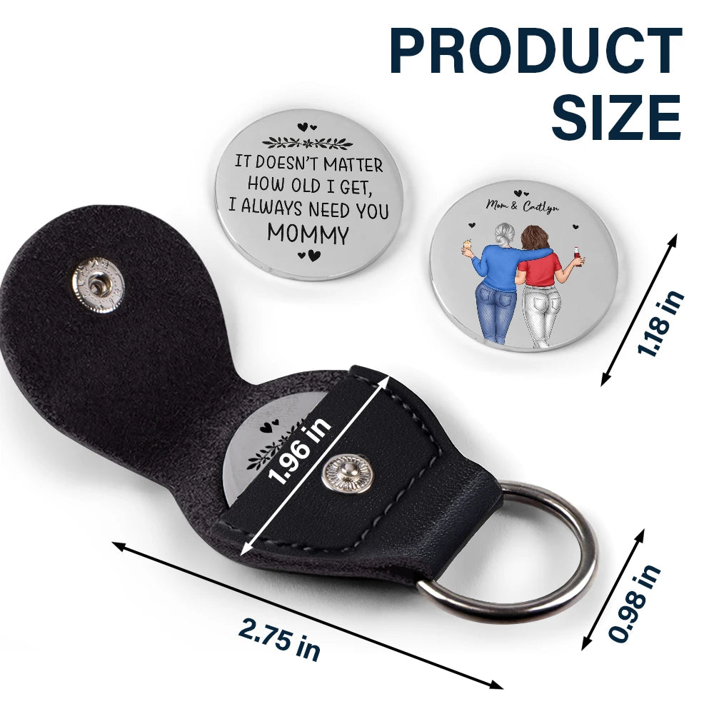 Gift For Mother, Mom - Daughters (Adult), Funny - I Always Need You Mom - Personalized Leather Pocket Hug