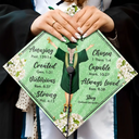 Graduation,Gift For Yourself,Gift For Daughter,Gift For Sisters,Gift For Bestie,Happy - I Am Amazing Capable Strong - Personalized Graduation Cap Topper