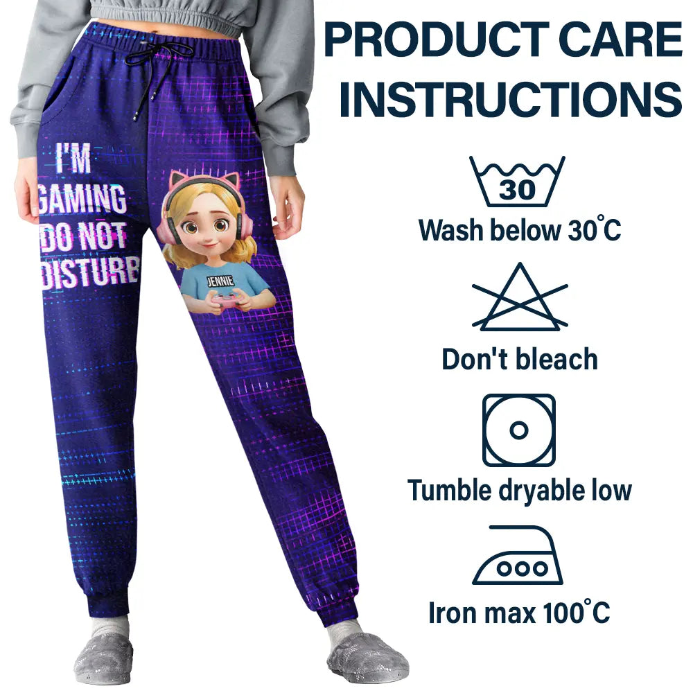 Gift For Yourself,Gift For Men,Gift For Women,Funny - I Am Gaming Do Not Disturb 3D Effect Gamer - Personalized Sweatpants