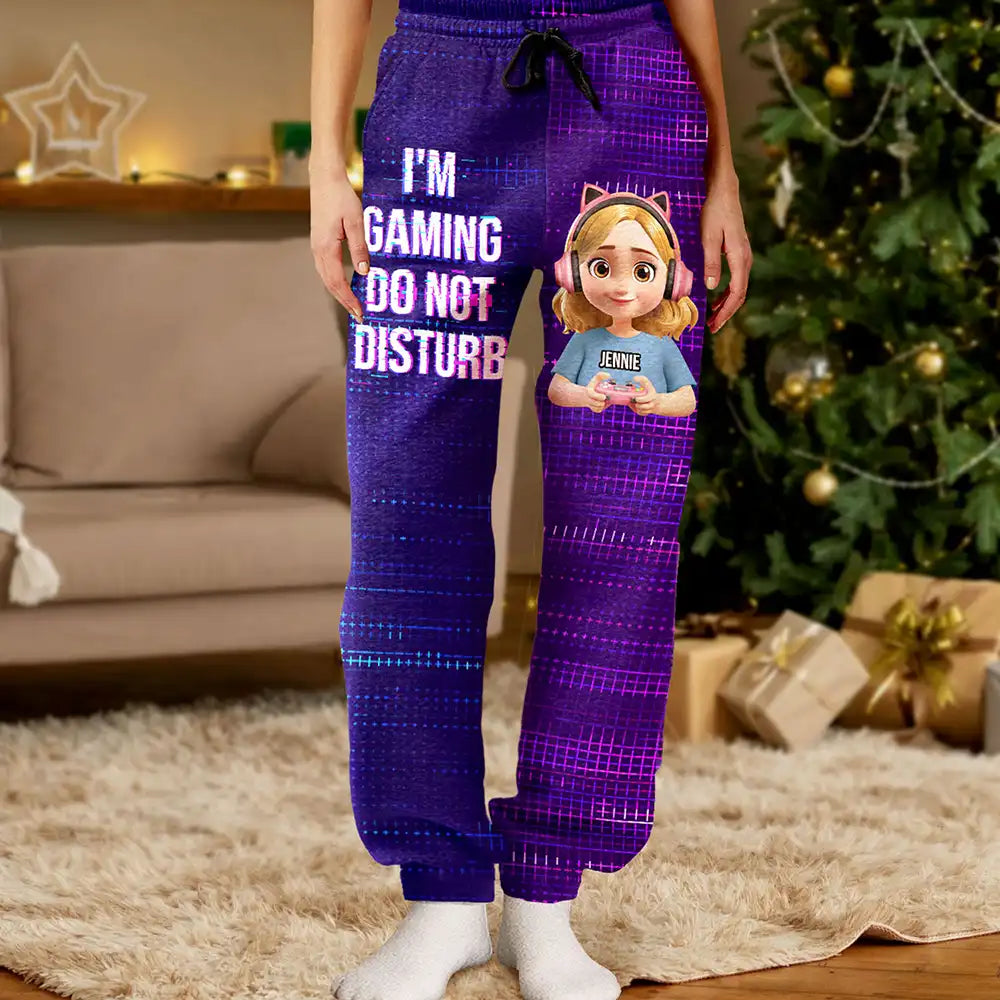 Gift For Yourself,Gift For Men,Gift For Women,Funny - I Am Gaming Do Not Disturb 3D Effect Gamer - Personalized Sweatpants