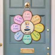 Adorable, Back To School, Gift For Kids, Vector - I Am Smart Kind Brave Butterfly - Personalized Custom Shaped Wood Sign