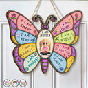 Adorable, Back To School, Gift For Kids, Vector - I Am Smart Kind Brave Butterfly - Personalized Custom Shaped Wood Sign