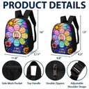 Adorable,Back To School,Gift For Kids,Vector - I Am Smart Kind Brave Butterfly Flower Rainbow - Personalized Kids Backpack