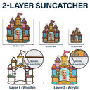 Gift For Kids, Summer, Adorable, Vector - I Am Smart Kind Brave Crab Castle Boat - Personalized Window Hanging Suncatcher Ornament