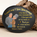 Gift For Couples,Gift For Husband,Gift For Wife,Gift For Boyfriend,Gift For Girlfriend,Love - I Can't Say I Love You Enough So This Is Your Reminder Hugging Couple - Personalized Printed Rock