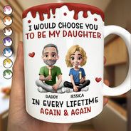 Mom,Sons,Gift For Mother,Gift For Daughter,Gift For Son,Happy - I Choose You In Every Lifetimes - Personalized White Edge-to-Edge Mug