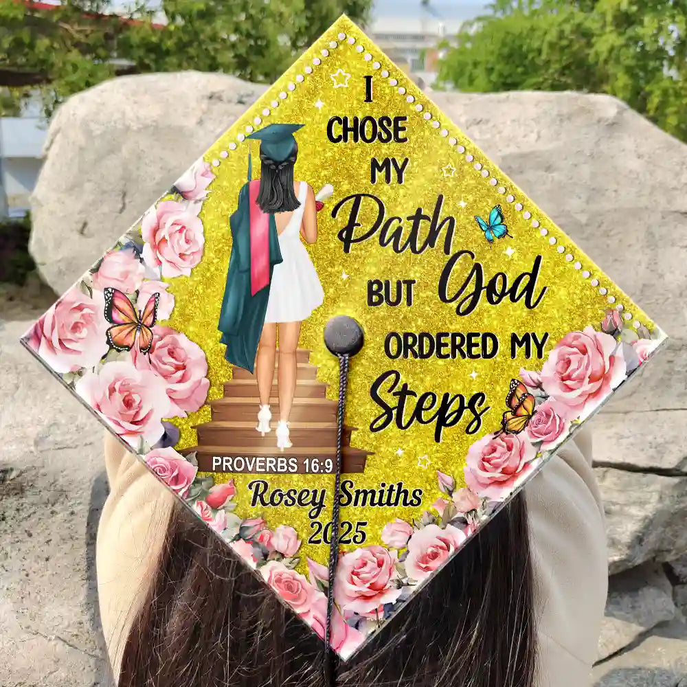 Graduation,Gift For Yourself- I Chose My Path - Personalized Graduation Cap Topper