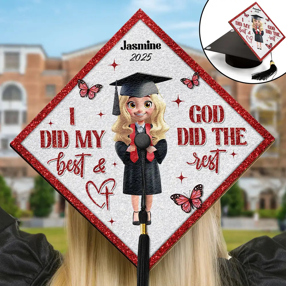 I Did My Best - Personalized Graduation Cap Topper