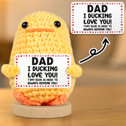 Family,Gift For Father,Gift For Husband,Funny - I Ducking Love You - Personalized Doll Crochet With Custom Card