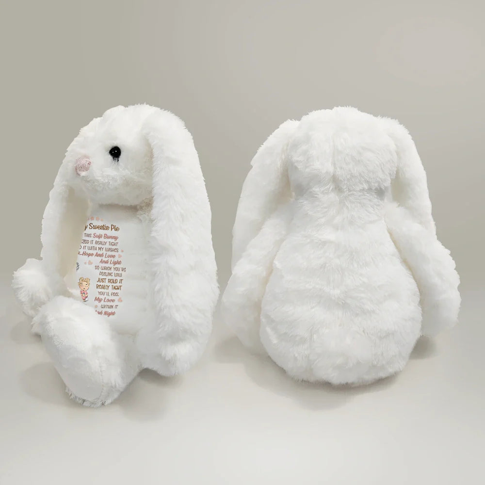 Gift For Grandma,Grandma,Grandkids,Gift For Grandkids,Gift For Daughter,Gift For Mother - I Filled It With My Wishes Grandmother Granddaughter - Personalized Soft Toy Bunny