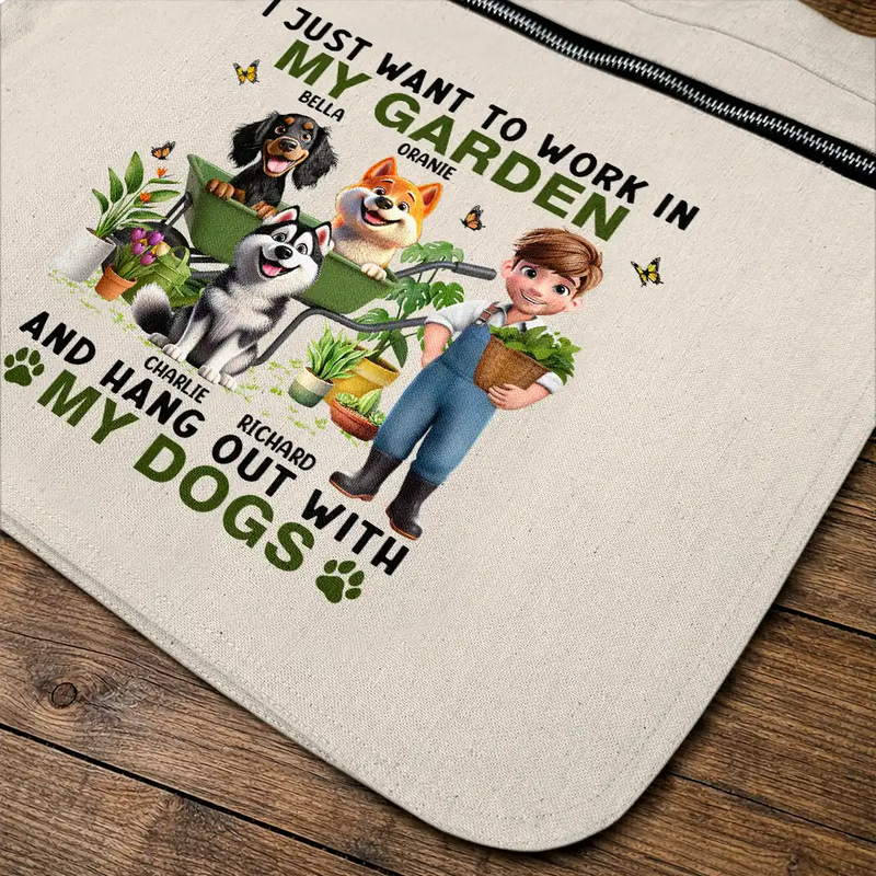 Gift For Women,Gift For Men,Happy,Gardening,Gift For Yourself,Gift For Mother,Gift For Father - I Just Want To Work In My Garden - Personalized Gardening Apron
