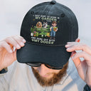 Gardening,Gift For Women,Gift For Men,Pet Lovers,Pet Mom,Pet Dad,Dog Lovers,Dog Mom,Dog Dad,Happy - I Just Want To Work In My Garden - Personalized Vintage Washed Denim Cap