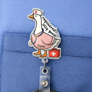 Nurse,Gift For Women,Gift For Men,Happy,Gift For Yourself - Registered Silly Goose Nurse - Personalized Badge Reel