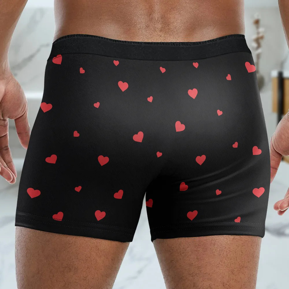 Gift For Couples,Funny,Gift For Husband,Gift For Boyfriend,Gift For Men - I Licked It So It's Mine Couple - Personalized Men's Boxer Briefs