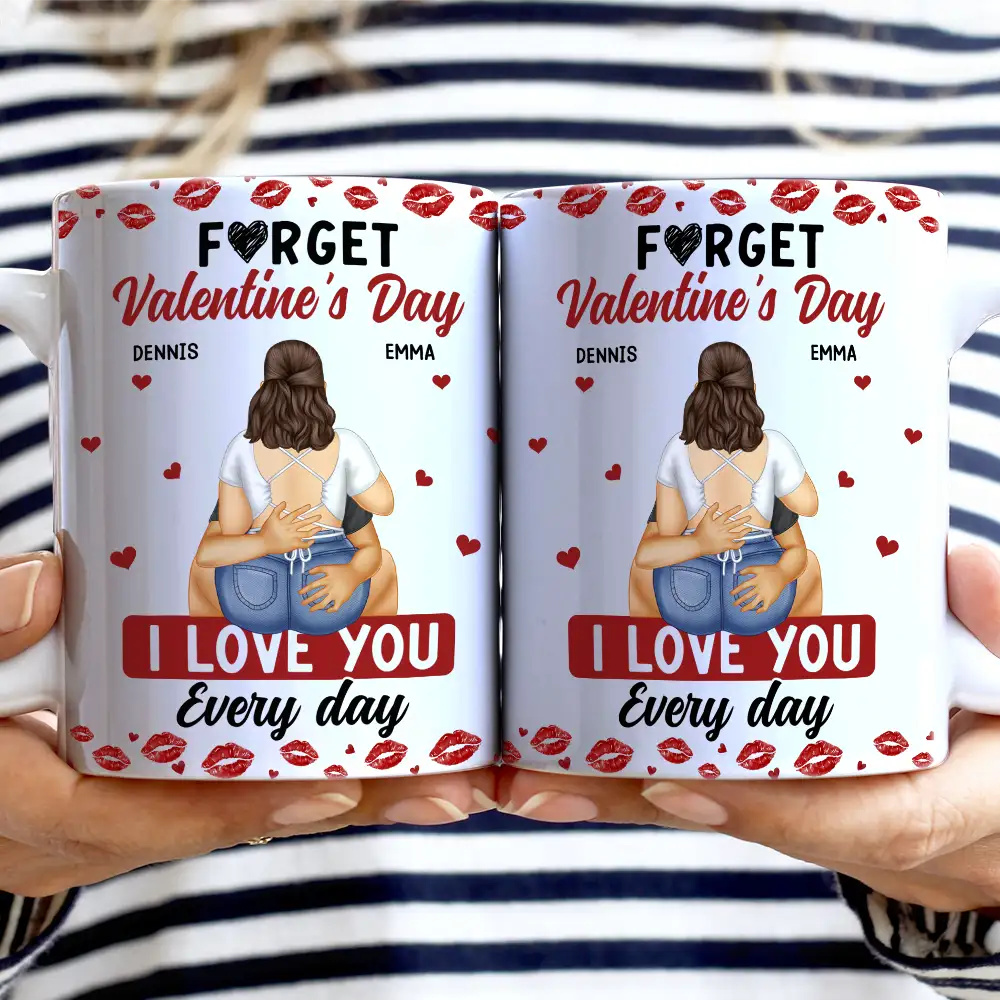 Gift For Couples,Old Couples,Gift For Husband,Gift For Wife,Gift For Boyfriend,Gift For Girlfriend,Love - I Love You Every Day Sexy Couple - Personalized White Edge-to-Edge Mug