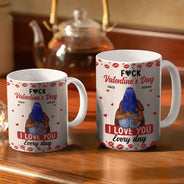 Gift For Couples,Old Couples,Gift For Husband,Gift For Wife,Gift For Boyfriend,Gift For Girlfriend,Love - I Love You Every Day Sexy Couple - Personalized White Edge-to-Edge Mug