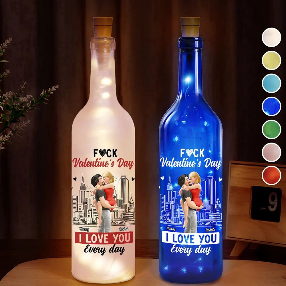 I Love You Everyday 3D Effect - Personalized Bottle Light