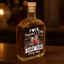 Gift For Couples,Gift For Husband,Gift For Wife,Gift For Boyfriend,Gift For Girlfriend,Happy - I Love You Everyday 3D Effect Couple - Personalized Whiskey Bottle