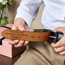 Gift For Couples,Gift For Husband,Gift For Boyfriend,Funny - I Love You Everyday Couple - Personalized Engraved Leather Belt