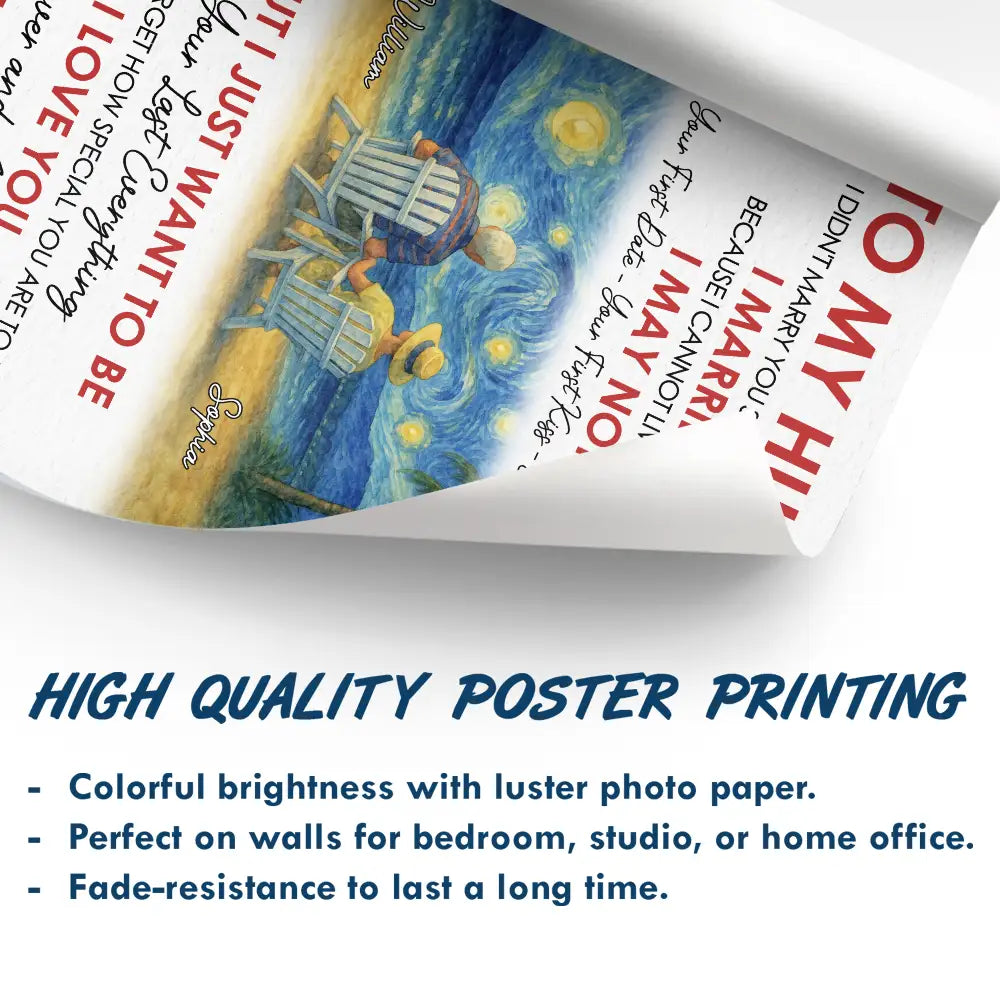 Gift For Couples,Old Couples,Love,Gift For Women,Gift For Men,Gift For Wife,Gift For Husband - I Love You Forever And Always - Personalized Poster