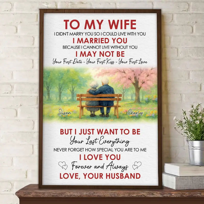 Gift For Couples,Old Couples,Love,Gift For Women,Gift For Men,Gift For Wife,Gift For Husband - I Love You Forever And Always - Personalized Poster