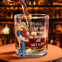 Gift For Couples, Funny, Gift For Husband - I Love You More Than You Annoy Me - Personalized Whiskey Glass