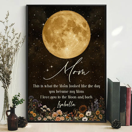 I Love You To The Moon And Back - Personalized Poster