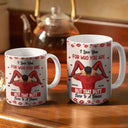 Gift For Couples,Old Couples,Gift For Husband,Gift For Wife,Gift For Boyfriend,Gift For Girlfriend,Custom Photo,Love - I Love Your Face Timber Couple - Personalized White Edge-to-Edge Mug