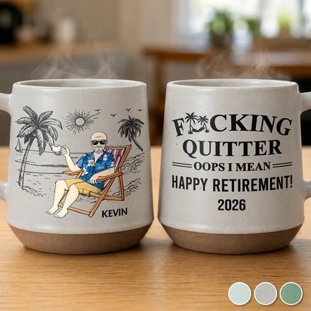 I Mean Happy Retirement - Personalized Conical Mug