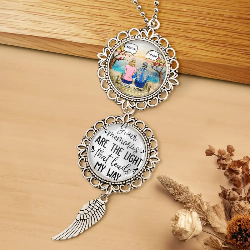 Memorial,Sad - I Miss You - Personalized Photo Pendant Charm