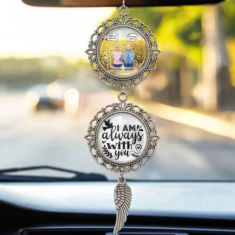 Memorial,Sad - I Miss You - Personalized Photo Pendant Charm