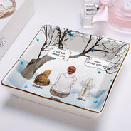 Sad,Memorial,Dog Lovers,Pet Lovers,Cat Lovers,Dog Mom - I Miss You Memorial Dog Cat - Personalized Ring Dish