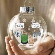 Christmas,Pet Lovers,Memorial,Sad - I Miss You Memorial Pet Loss - Personalized Glass Bauble Ornament