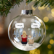 Christmas,Pet Lovers,Memorial,Sad - I Miss You Memorial Pet Loss - Personalized Glass Bauble Ornament