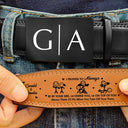 Gift For Couples, Funny, Love - I Promise I'll Always By Your Side - Personalized Leather Belt With Engraved Buckle