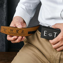 Gift For Couples, Funny, Love - I Promise I'll Always By Your Side - Personalized Leather Belt With Engraved Buckle