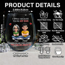 Dad - Daughters (Adult),Dad - Daughters (Young),Dad - Children,Mom - Children,Mom - Daughters (Adult),Gift For Daughter,Mom - Daughters (Young),Mom - Sons,Dad - Sons,Gift For Son,Grandpa - Grandkids,Grandma - Grandkids,Gift For Grandkids,Happy - I Smile Because You Are My Daughter Son - Personalized Stemless Wine Glass