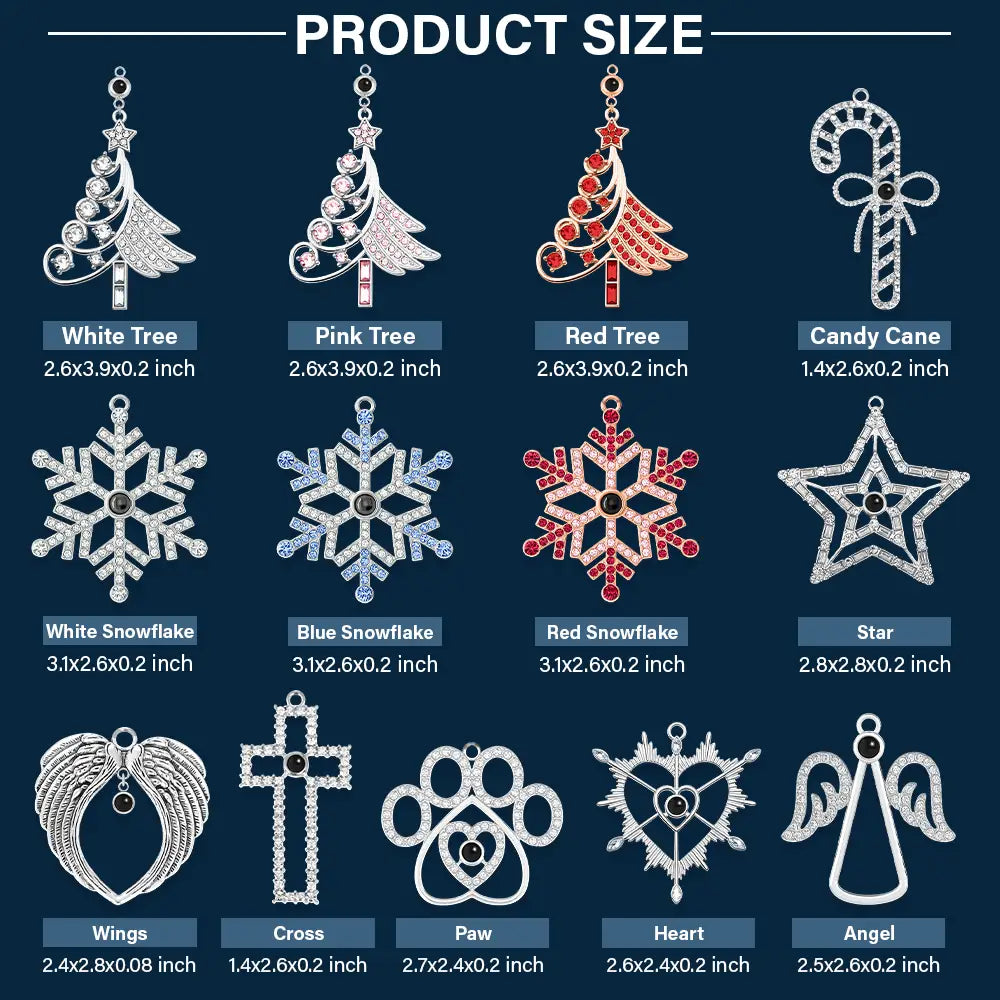 Family,Memorial,Custom Photo,Love,Christmas - Custom Photo I'm Always With You Sympathy Memorial - Personalized Photo Projection Ornament