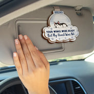 Sad,Memorial,Pet Lovers - I Will Carry You With Me Dog Lovers - Personalized Custom Shaped Car Visor Clip