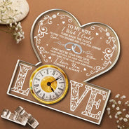 Gift For Couples,Gift For Husband,Gift For Wife,Gift For Boyfriend,Gift For Girlfriend,Old Couples,Love - I Wish I Could Turn Back The Clock - Personalized Acrylic Desk Clock