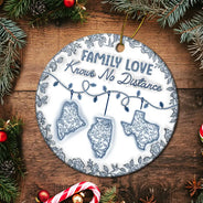 Top Market,Family,Gift For Bestie,Long Distance,Happy - I Wish We Lived Closer 3D Inflated Effect - Personalized Circle Ceramic Ornament