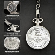 Love,Dad - Sons - I Would Choose You To Be My Son - Personalized Pocket Watch