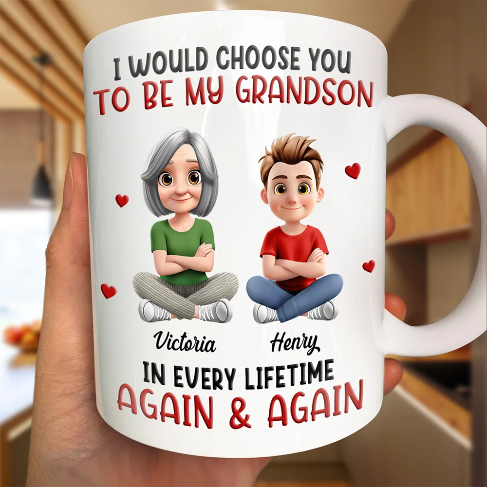 Grandma - Grandkids,Mom - Sons,Mom - Children,Mom - Daughters (Young),Mom - Daughters (Adult),Love,Gift For Kids,Gift For Grandkids - I Would Choose You To Be My Son Daughter In Every Lifetime - Personalized Mug