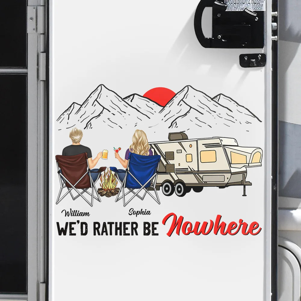 I'd Rather Be Nowhere - Personalized Decor Decal