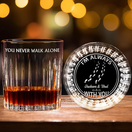I'm Always With You - Personalized Rocks Whiskey Glass