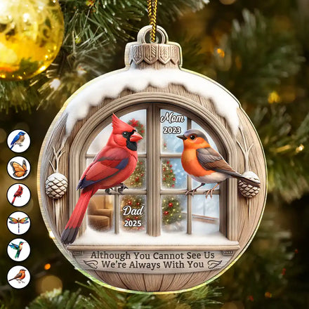 I'm Always With You 3D Effect - Personalized Custom Shaped Acrylic Ornament